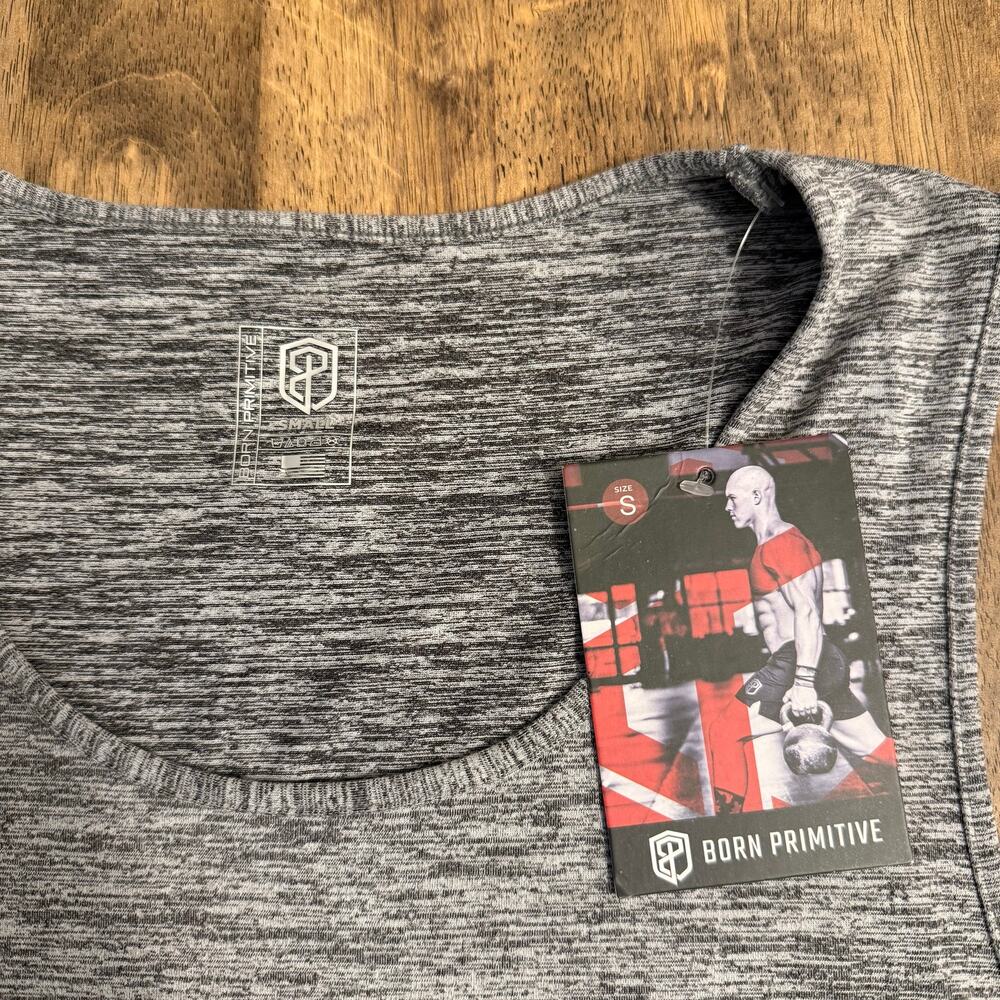 Born Primitive Athleisure Pocket Tank CrossFit Heather Gray Size Men’s Small - Picture 3 of 7